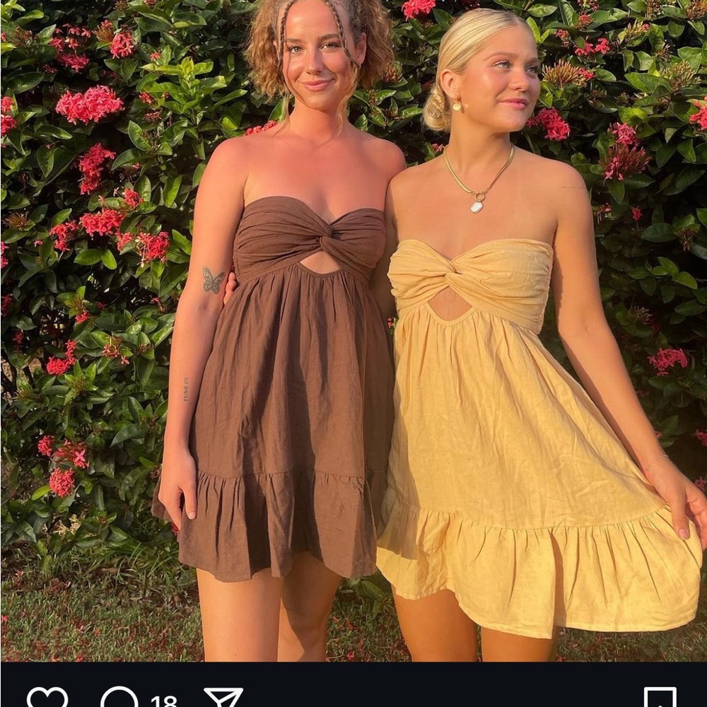 Grey bandit summer breeze dress in yellow